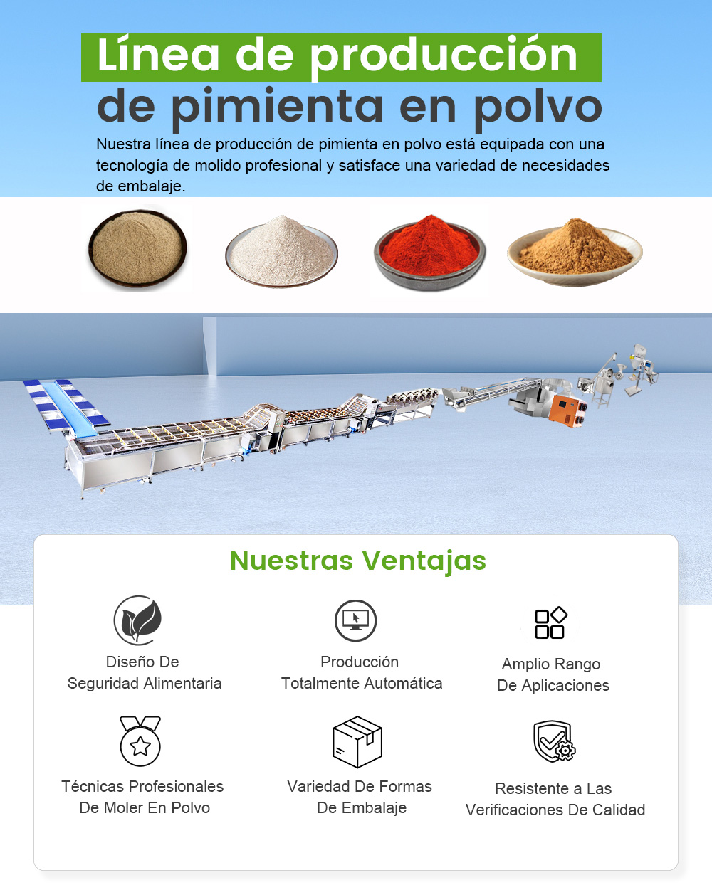 Línea De Producción De Pimienta En Polvo -  - 1